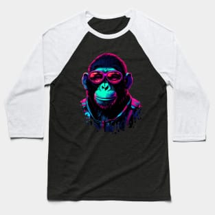 Digitally Distressed Space Chimp Baseball T-Shirt